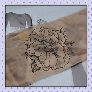 Collant effet tatouage tattoo tights motif fleur de pêcher