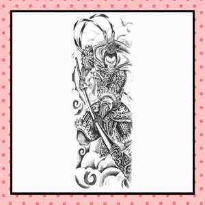 Tatouage éphémère femme, tatouage temporaire, faux tattoo, motif roi singe black and grey